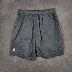 Stio Second Light Shorts Mens 33 Gray Topographic Print Running Hiking Quick Dry